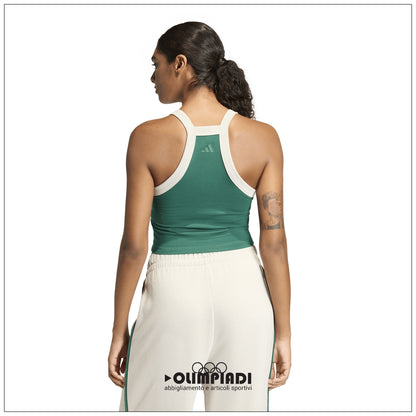 Canotta Crop Donna Adidas Tank Top - JZ0195 | Verde