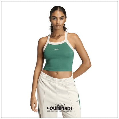 Canotta Crop Donna Adidas Tank Top - JZ0195 | Verde