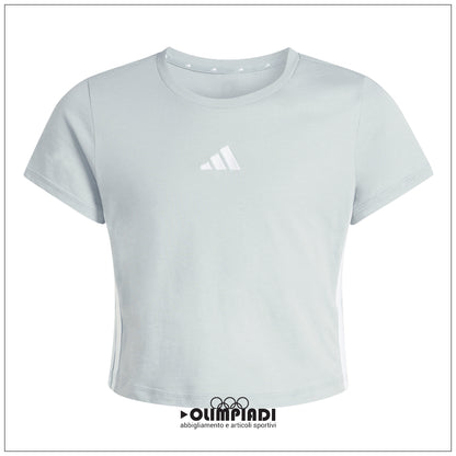 T-Shirt Corta Ragazza Adidas 3-Stripes Baby Tee - JZ1212 | Verde Acqua