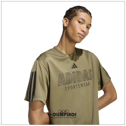 T-Shirt Uomo Adidas Tiro Wordmark - KB1598 | Verde Oliva