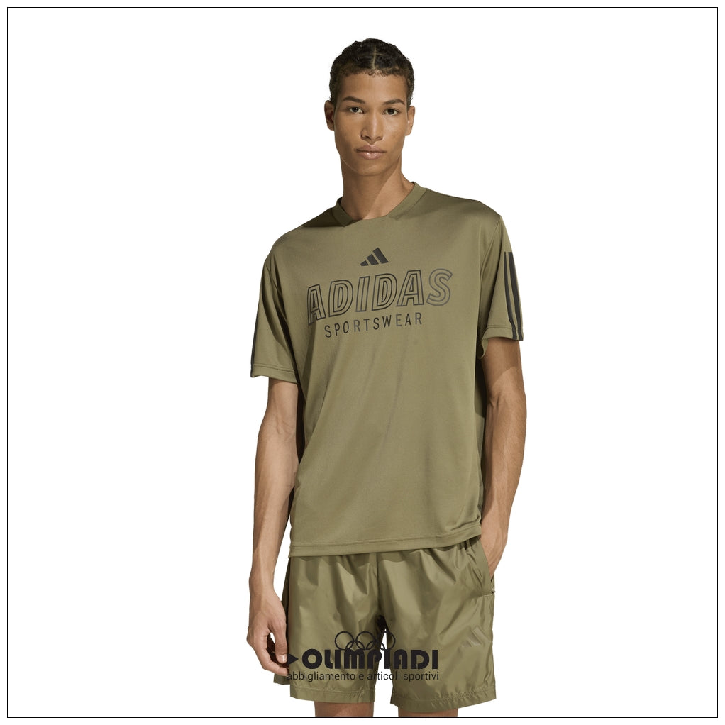 T-Shirt Uomo Adidas Tiro Wordmark - KB1598 | Verde Oliva