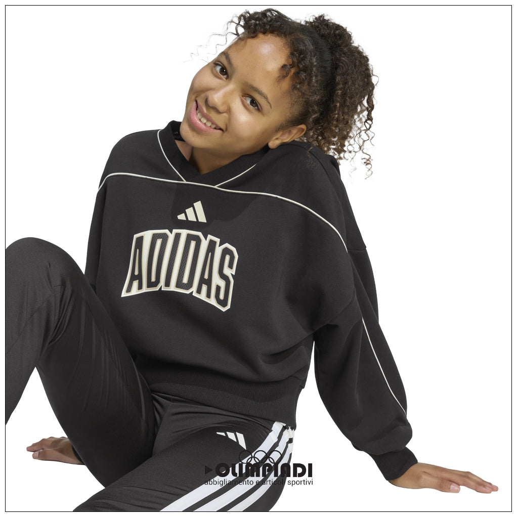 Felpa Ragazza Adidas Studio - KB7029 | Nero