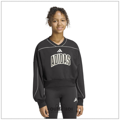 Felpa Ragazza Adidas Studio - KB7029 | Nero