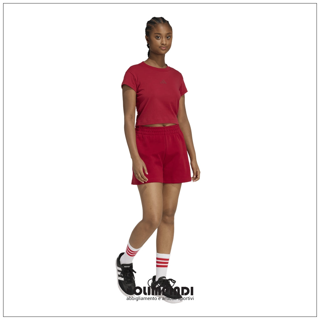 T-Shirt Corta Donna Adidas Sportswear Baby Tee - KD7720 | Rosso