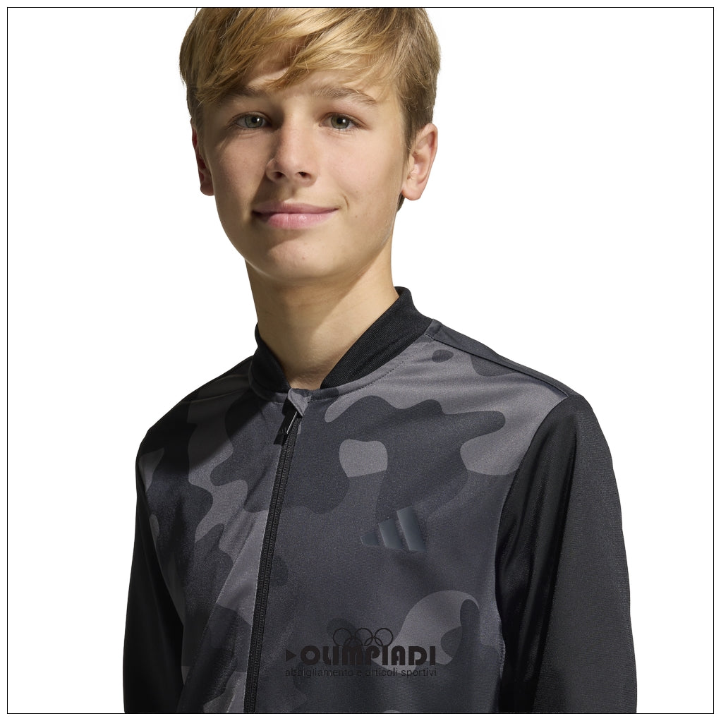 Tuta Sportiva Ragazzo/a Adidas Camo Tracksuit - KR9054 | Nero