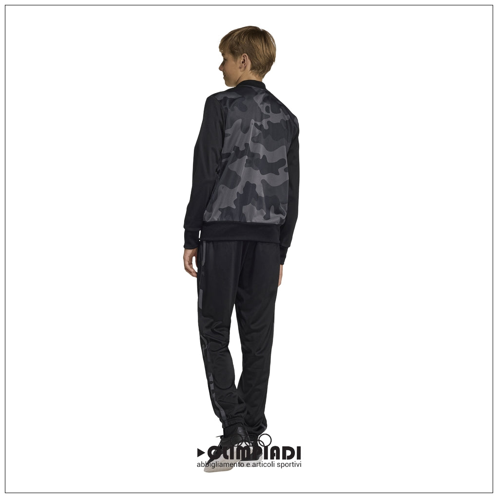 Tuta Sportiva Ragazzo/a Adidas Camo Tracksuit - KR9054 | Nero