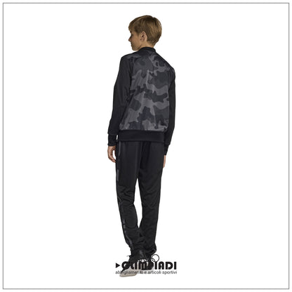 Tuta Sportiva Ragazzo/a Adidas Camo Tracksuit - KR9054 | Nero