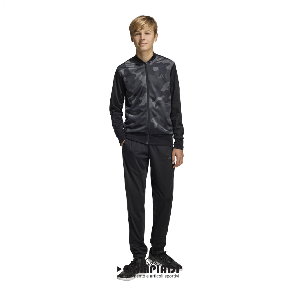 Tuta Sportiva Ragazzo/a Adidas Camo Tracksuit - KR9054 | Nero