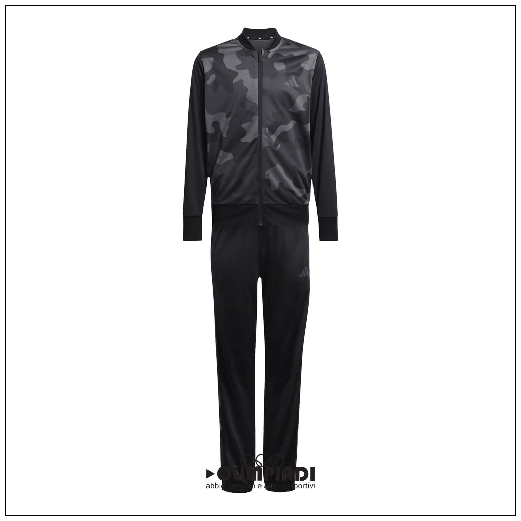 Tuta Sportiva Ragazzo/a Adidas Camo Tracksuit - KR9054 | Nero