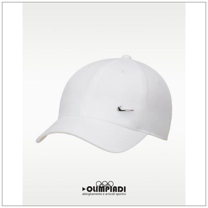 Cappellino Unisex Nike Club Cap Metal Swoosh - FB5372-100 | Bianco