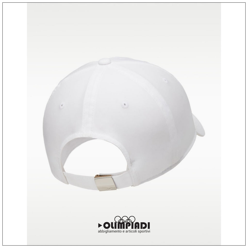 Cappellino Unisex Nike Club Cap Metal Swoosh - FB5372-100 | Bianco
