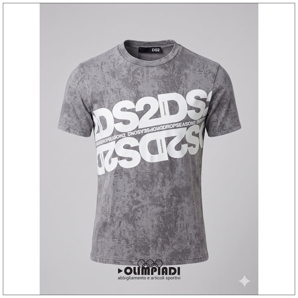 T-Shirt Uomo DS2 Drop Season 2 Maltinto - SS26264 | Grigio