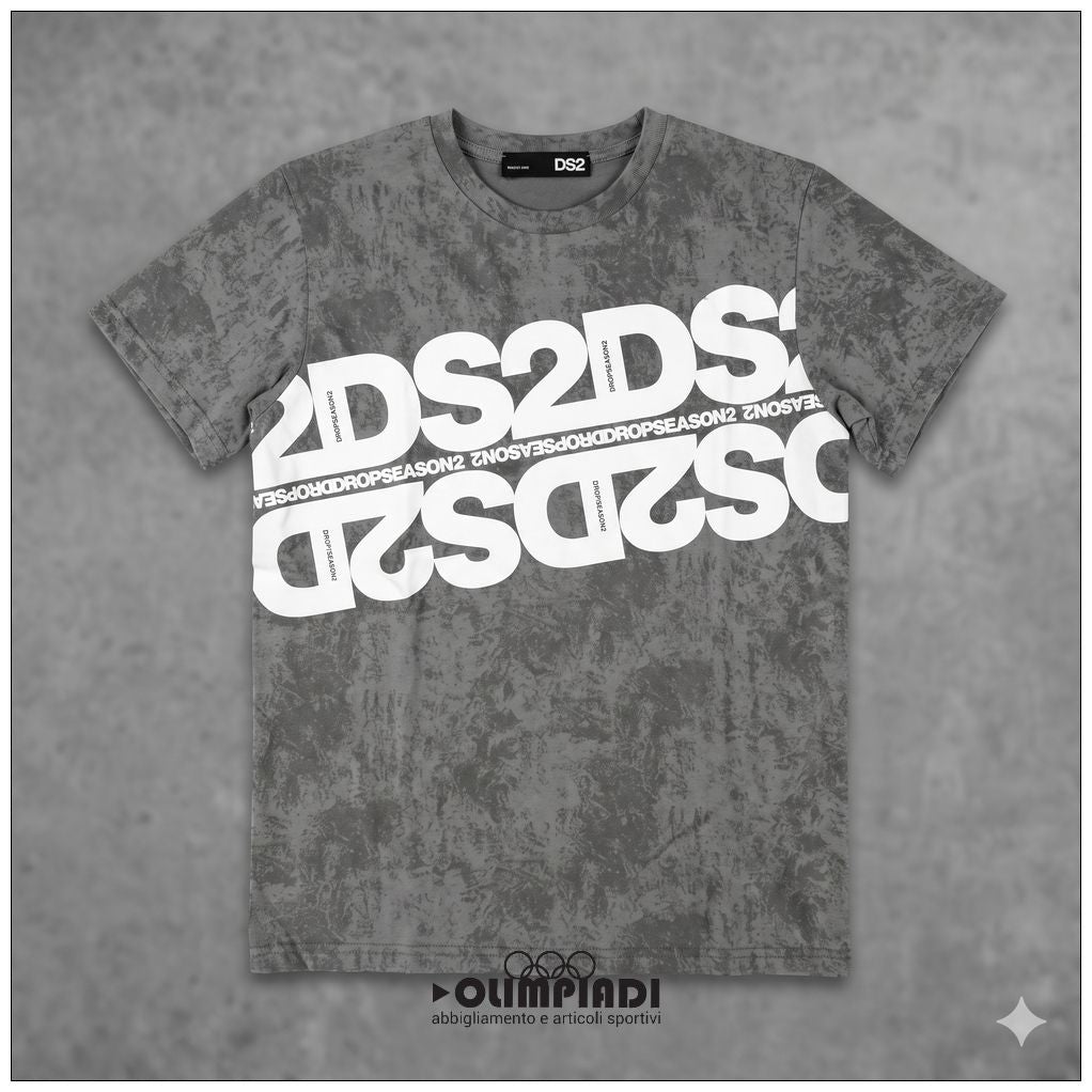 T-Shirt Uomo DS2 Drop Season 2 Maltinto - SS26264 | Grigio