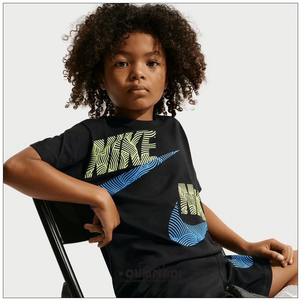 Completo Ragazzo Nike Relaxed Jersey Set Nero - 86N737-023