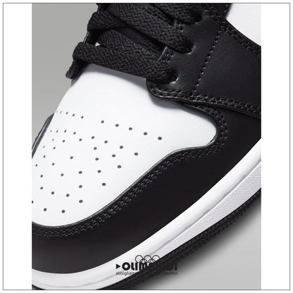 Scarpe Sneakers Air Jordan 1 Low Bianco Nero Grigio - 553558-040