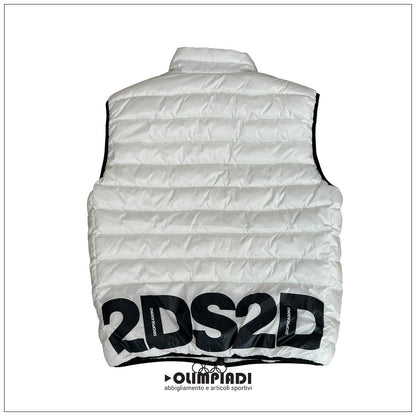 Smanicato Reversibile Uomo DS2 Bianco Piumino Gilet - SS26321-BIANCO