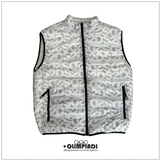 Smanicato Reversibile Uomo DS2 Bianco Piumino Gilet - SS26321-BIANCO