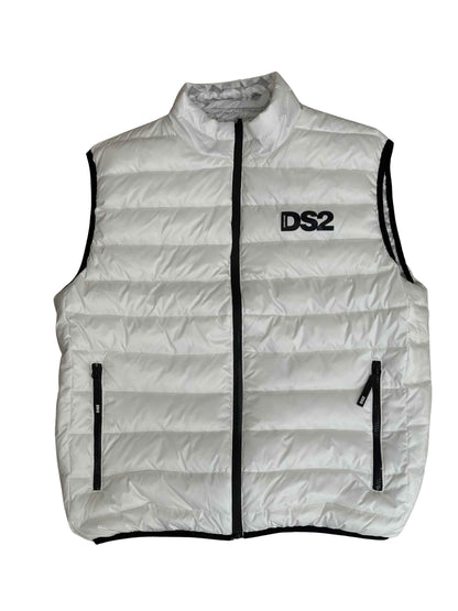 Smanicato Reversibile Uomo DS2 Bianco Piumino Gilet - SS26321-BIANCO