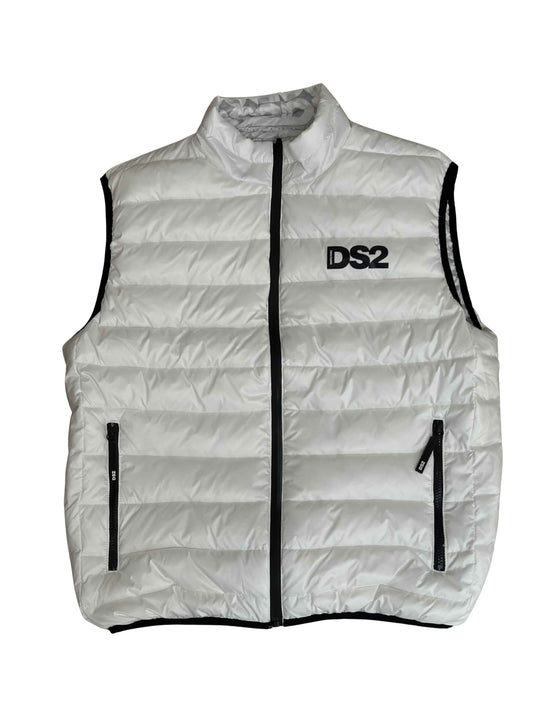 Smanicato Reversibile Uomo DS2 Bianco Piumino Gilet - SS26321-BIANCO