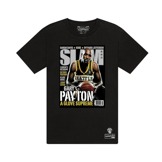 T-shirt Uomo Mitchell & Ness SLAM Gary Payton Seattle SuperSonics - BMTRINTL1276-SSUBLCK