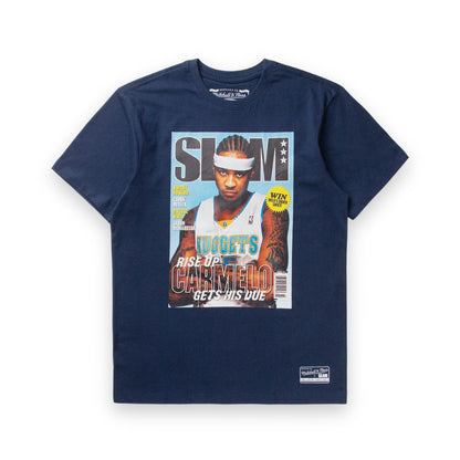 T-shirt Uomo Mitchell & Ness SLAM Carmelo Anthony Denver Nuggets - BMTRINTL1276-DNUNAVY