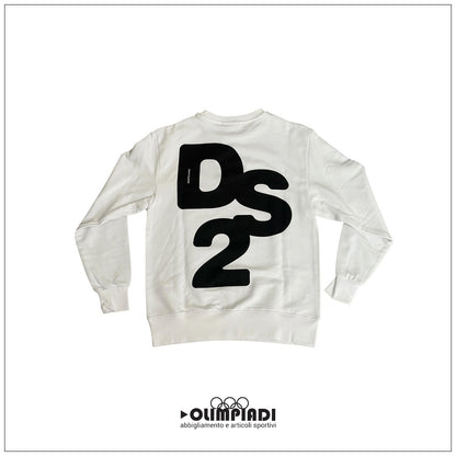 Felpa Girocollo Uomo DS2 Bianco French Terry - SS26228-BIANCO