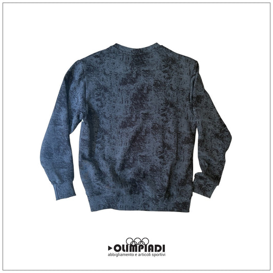 Felpa Girocollo Uomo DS2 Stone Wash Nera - SS26263-MALTINTO NERO