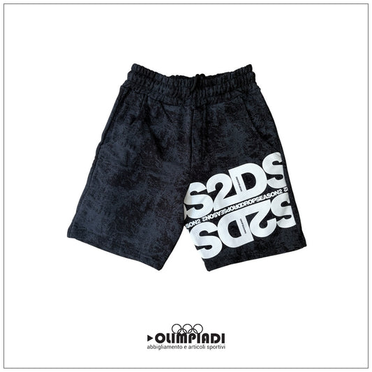 Bermuda Uomo DS2 Maltinto Nero French Terry - SS26K03-MALTINTO NERO