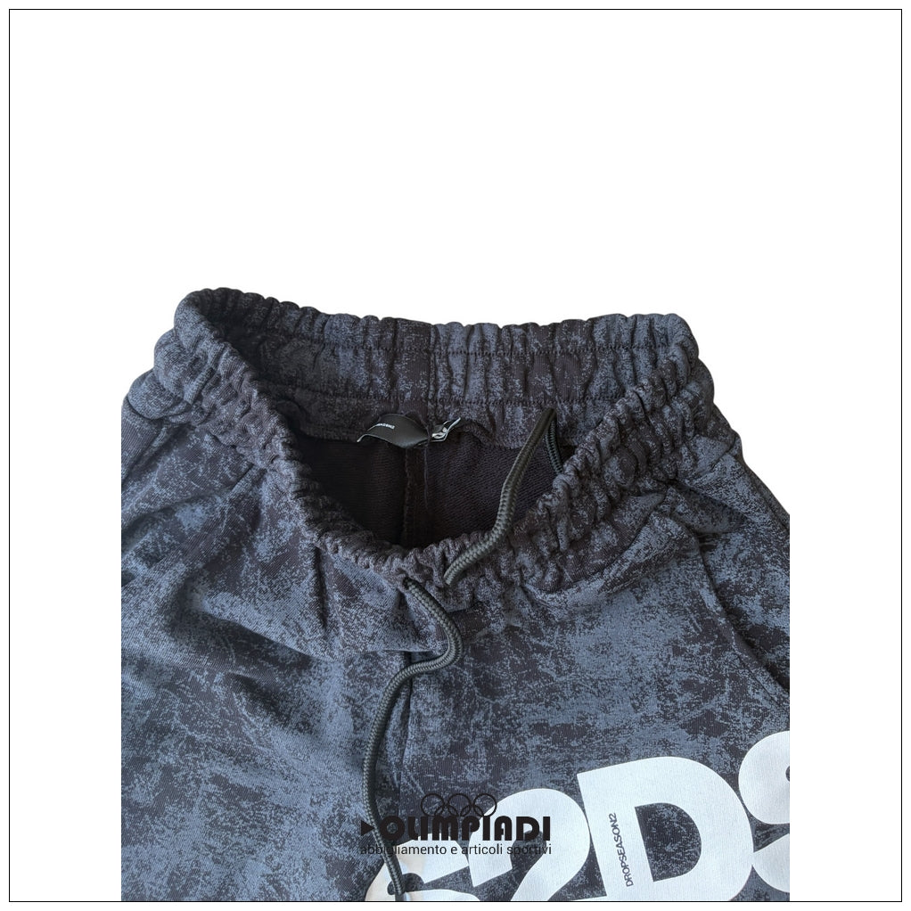 Bermuda Uomo DS2 Maltinto Nero French Terry - SS26K03-MALTINTO NERO