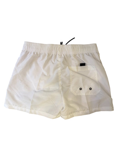 Costume Boxer Mare Uomo DS2 Bianco con Maxi Logo - SS26B02-BIANCO