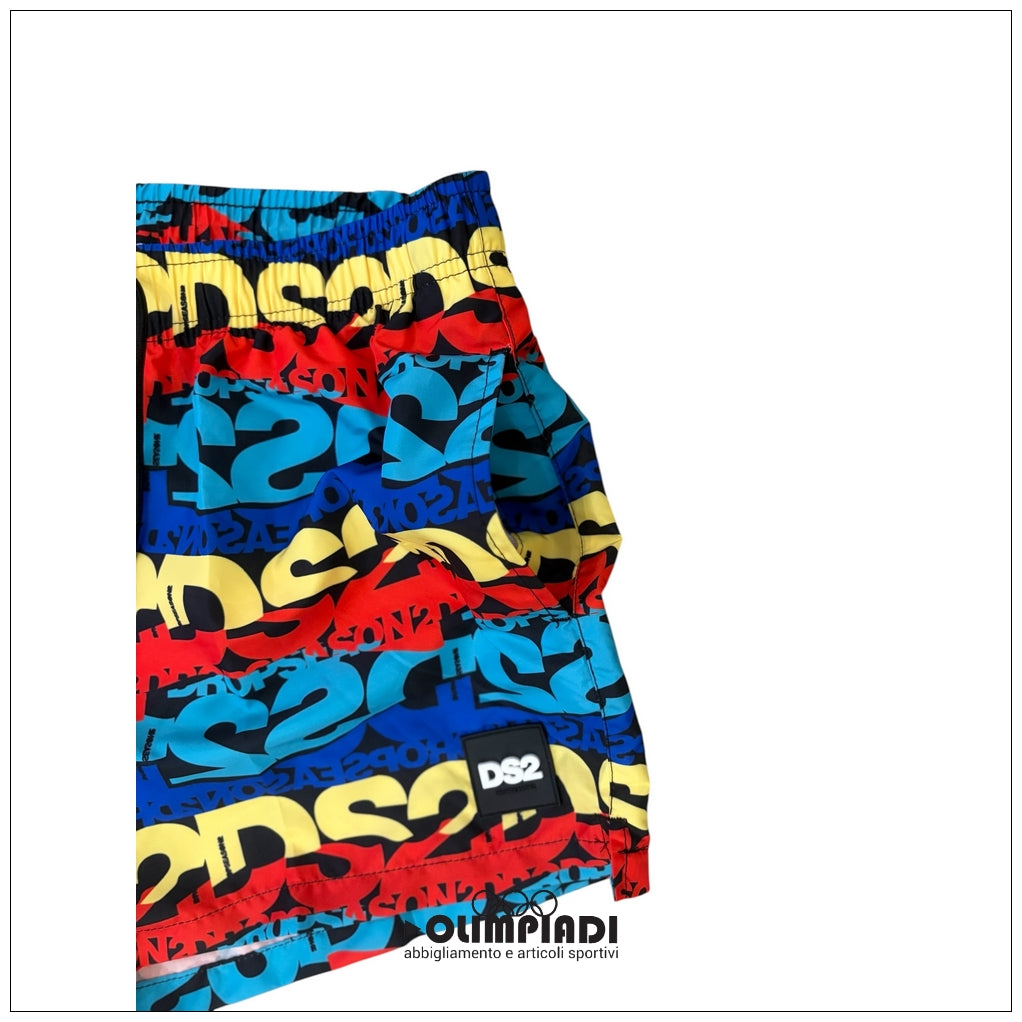 Costume Boxer Mare Uomo DS2 All-Over Multicolor - SS26B15-VARIANTE UNICA