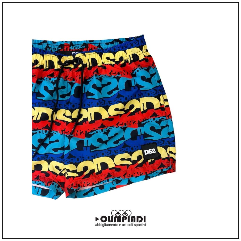 Costume Boxer Mare Uomo DS2 All-Over Multicolor - SS26B15-VARIANTE UNICA