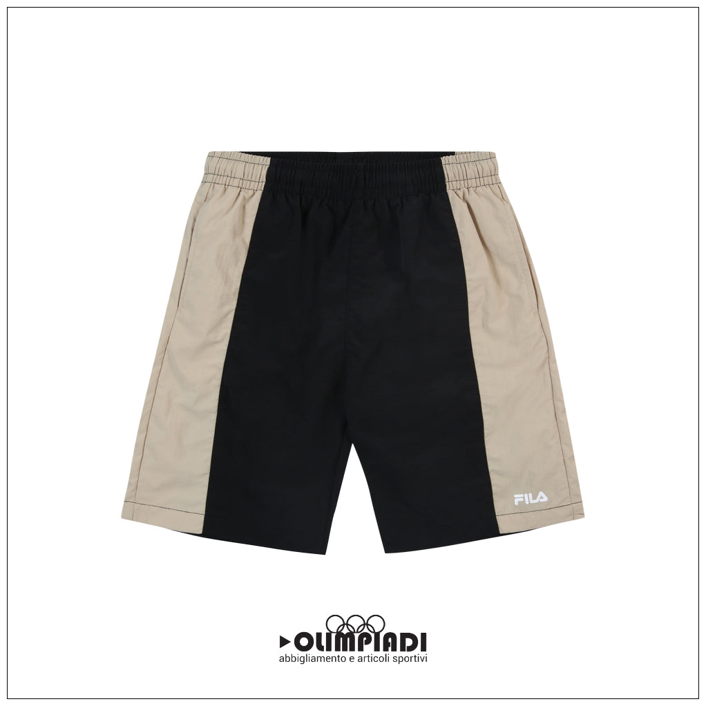 Boxer Mare Junior Fila Tellaro Color Block Nero/Beige - FAT0855-83521