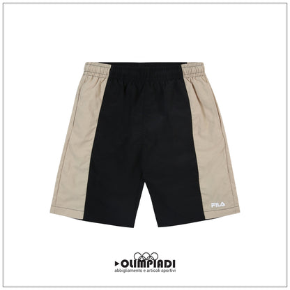 Boxer Mare Junior Fila Tellaro Color Block Nero/Beige - FAT0855-83521