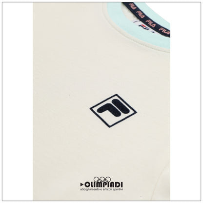 T-shirt Bimba Fila Pratolino Cropped Panna Azzurro - FAK0467-13468