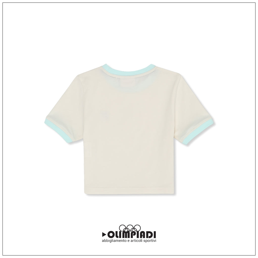 T-shirt Bimba Fila Pratolino Cropped Panna Azzurro - FAK0467-13468