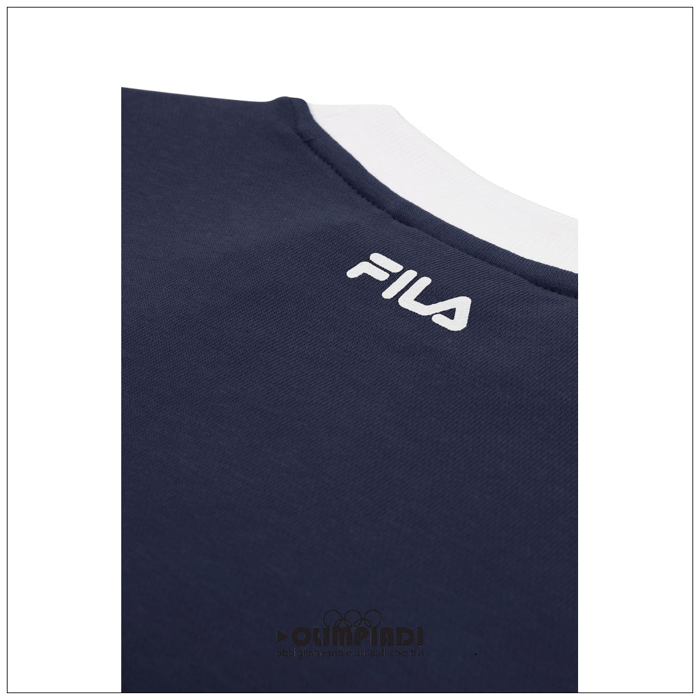 Girocollo Junior Fila Coltano Blu French Terry - FAK0485-50004