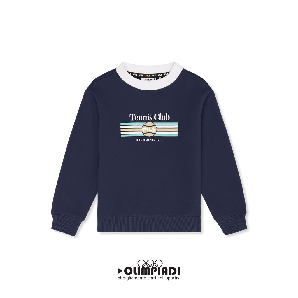 Girocollo Junior Fila Coltano Blu French Terry - FAK0485-50004