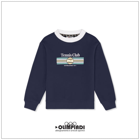 Girocollo Junior Fila Coltano Blu French Terry - FAK0485-50004
