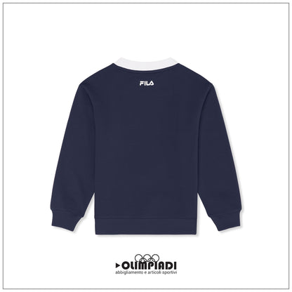 Girocollo Junior Fila Coltano Blu French Terry - FAK0485-50004