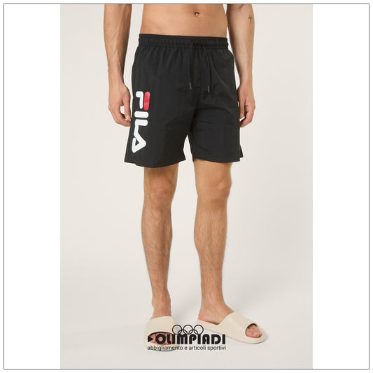 Boxer Mare Uomo Fila Caravello Nero Maxi Logo - FAM1234-80010