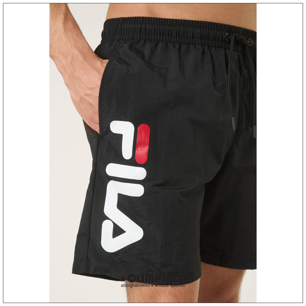 Boxer Mare Uomo Fila Caravello Nero Maxi Logo - FAM1234-80010