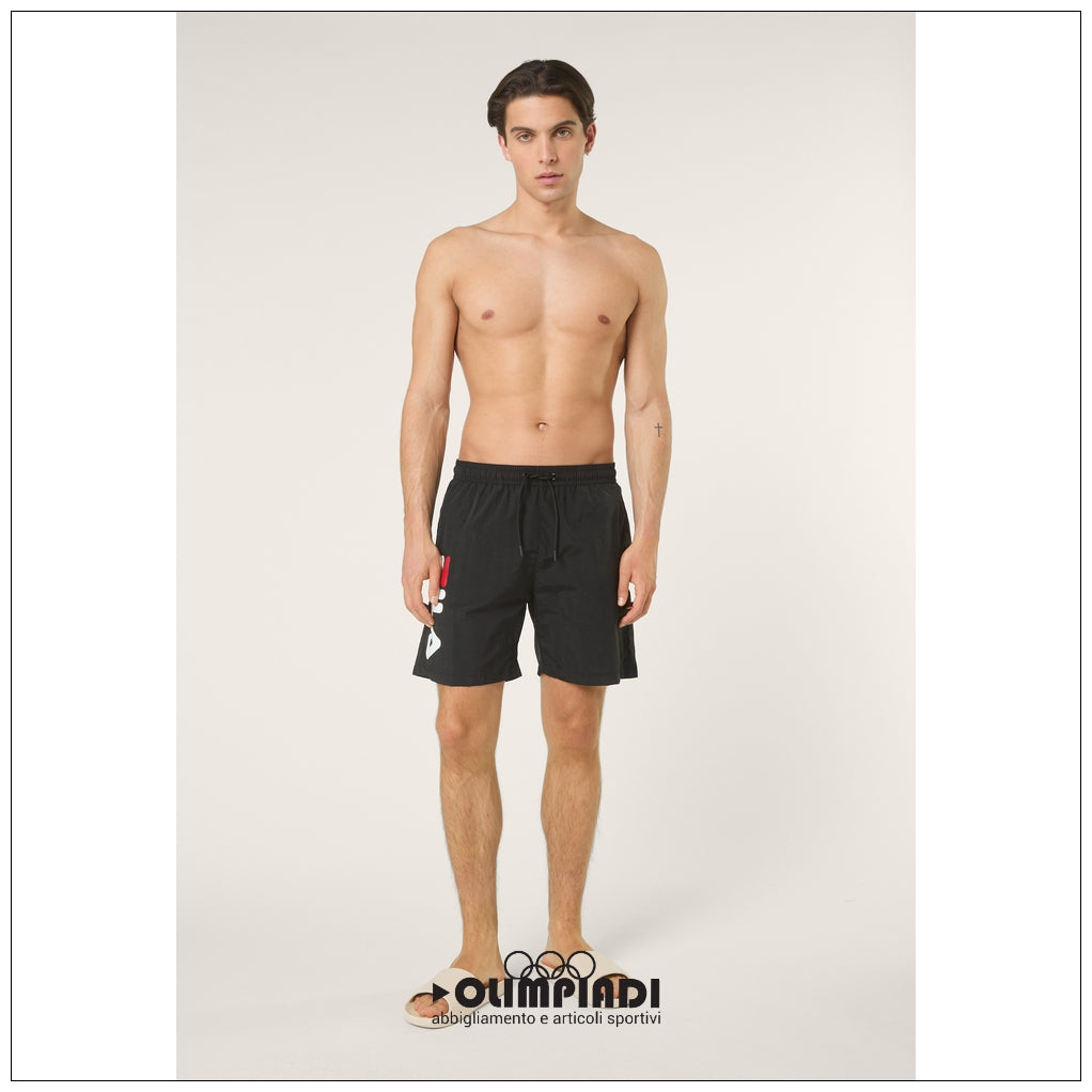 Boxer Mare Uomo Fila Caravello Nero Maxi Logo - FAM1234-80010