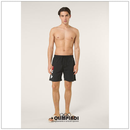 Boxer Mare Uomo Fila Caravello Nero Maxi Logo - FAM1234-80010