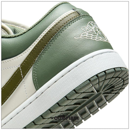 Scarpe Nike Air Jordan 1 Low Verde Oliva/Panna - 553558-300