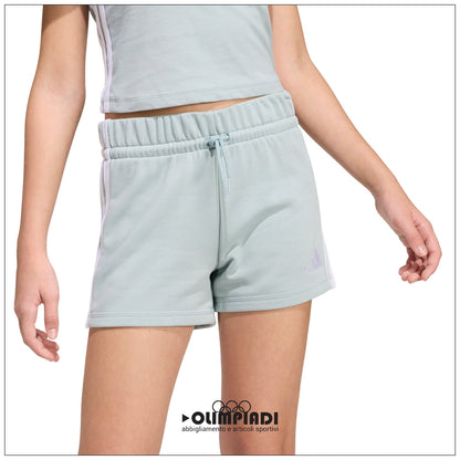 Pantaloncini Corti Bambina Adidas 3 Stripes Verde Menta - KE3072