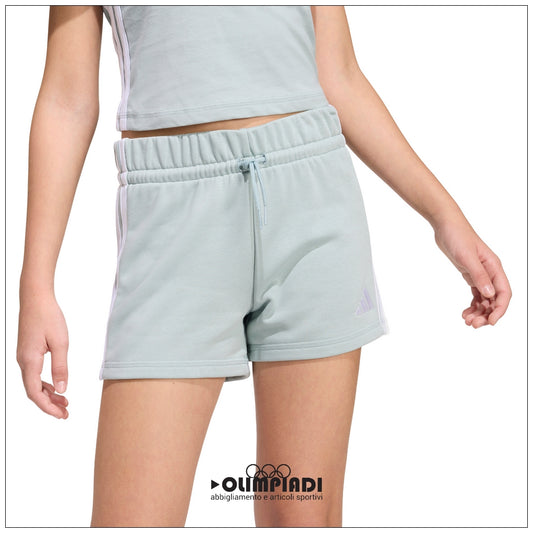 Pantaloncini Corti Bambina Adidas 3 Stripes Verde Menta - KE3072