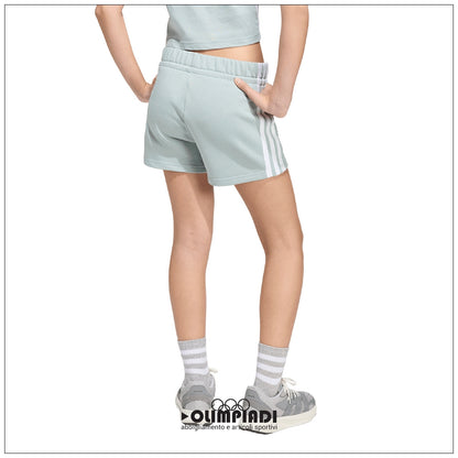 Pantaloncini Corti Bambina Adidas 3 Stripes Verde Menta - KE3072