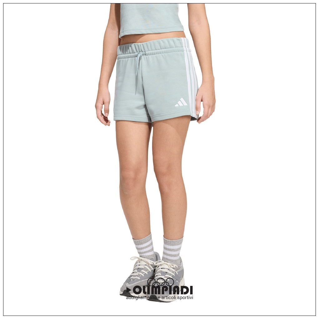 Pantaloncini Corti Bambina Adidas 3 Stripes Verde Menta - KE3072