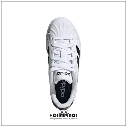 Sneakers Junior Adidas Streetalk Bianche e Nere - JQ6146
